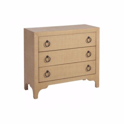 Balboa Island Raffia Hall Chest- Sandstone