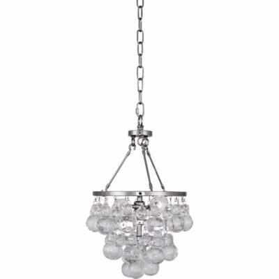 Clear Ice--small Chandelier - Polished Nickel