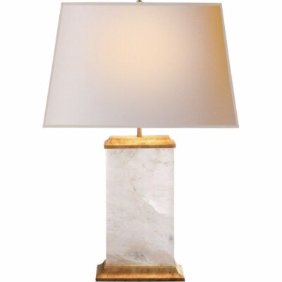 Crescent Table Lamp - Quartz & Gold Leaf