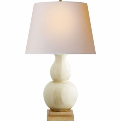 Gourd Table Lamp--large - Celadon Crackle