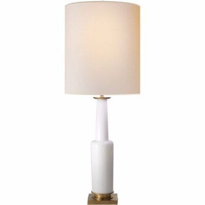 Fiona Table Lamp - White Glass
