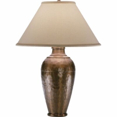 Hacienda Table Lamp - Copper/natural Fabric