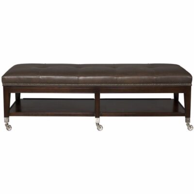 Edmonds Rectangular Leather Ottoman
