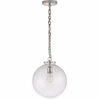 Katie Globe Pendant - Polished Nickel