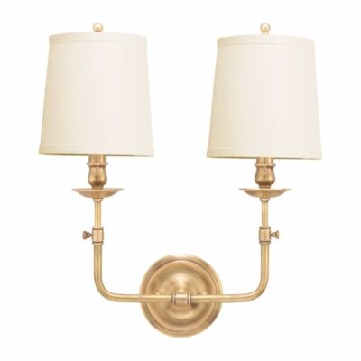 Lumia Double Sconce - Aged Brass