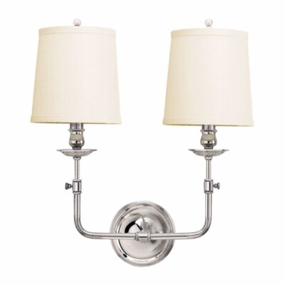 Lumia Double Sconce - Polished Nickel