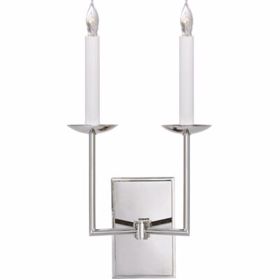 Milano Double Sconce - Polished Nickel