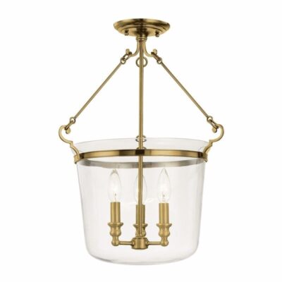 Mumbai Pendant-medium - Aged Brass