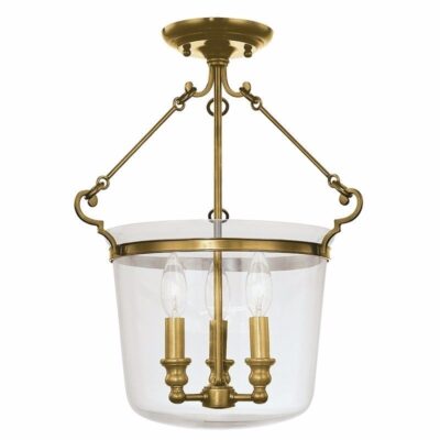 Mumbai Pendant-small - Aged Brass