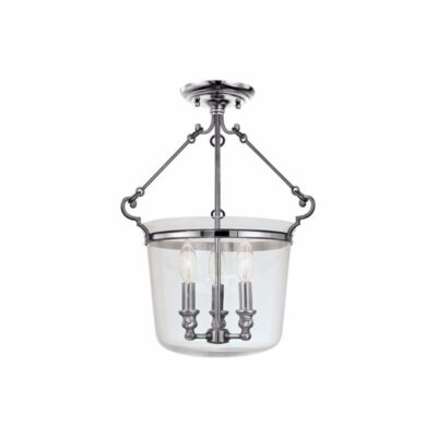 Mumbai Pendant-small - Polished Nickel