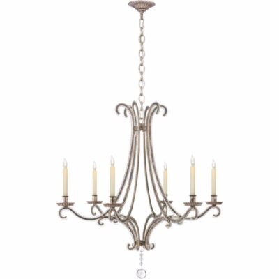 Oslo Medium Chandelier - Burnished Silver Leaf