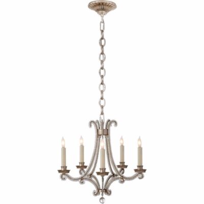 Oslo Mini Chandelier - Burnished Silver Leaf