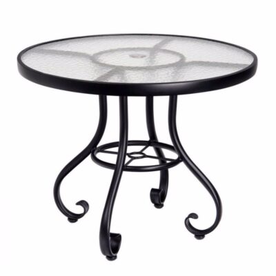 St Tropez 48" Round Table--obscure Glass