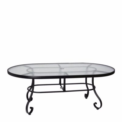 St Tropez 74" Oval TableÂ€“obscure Glass
