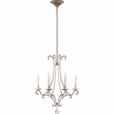 Oslo Small Chandelier - Burnished Silver Leaf