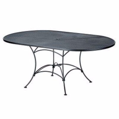 Veranda Oval Mesh Top Umbrella Table