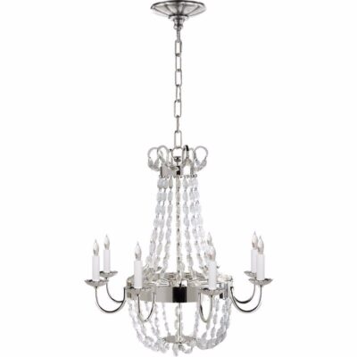 Paris Market Chandelier--medium - Polished Silver