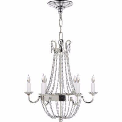 Paris Market Chandelier--petite - Polished Silver