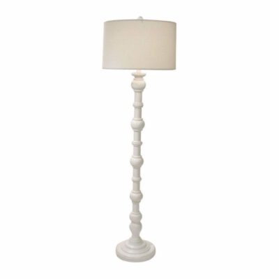 Knob Hill Floor Lamp - Distressed White
