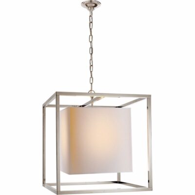 Perfect Square Medium Lantern - Polished Nickel