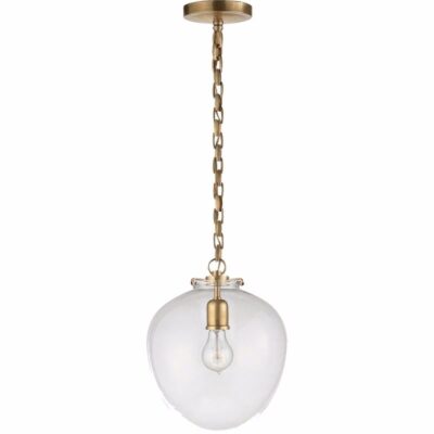 Katie Acorn Pendant - Hand-rubbed Antique Brass