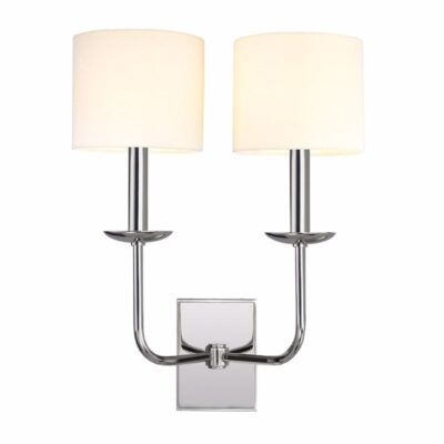 Pristine Double Sconce - Polished Nickel