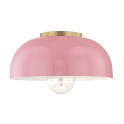 Pacific Ceiling Medium - Pink - Aged Brass