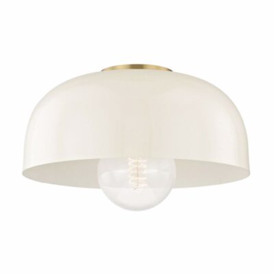 Pacific Ceiling Large - Cream - Aged Brass