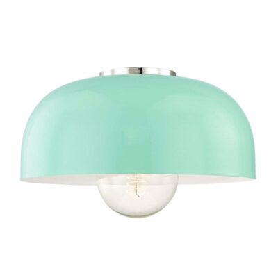 Pacific Ceiling Large - Mint - Polished Nickel