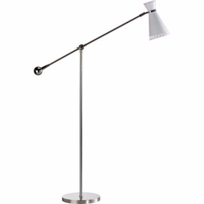 Retro Floor Lamp - Polished Nickel