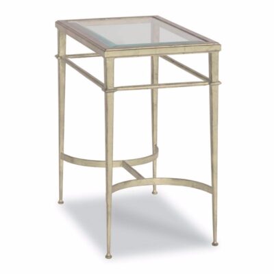 Adolpho Rectangular Side Table- Silver