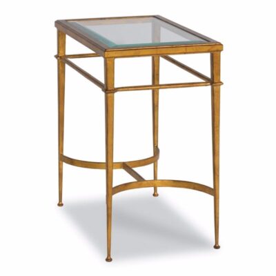 Adolpho Rectangular Side Table- Gold