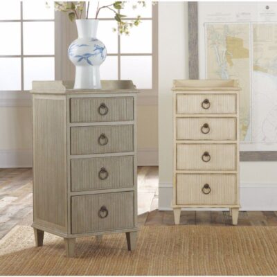 Gustavian Four Drawer Cabinet- Antique White