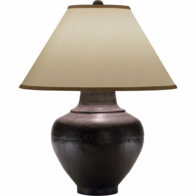 Mission Table Lamp - Antique Rust/translucent Flax Parchment