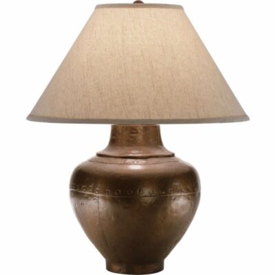 Mission Table Lamp - Copper/brussels Linen