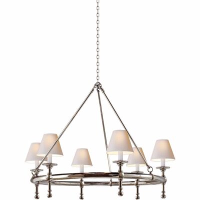 Ring Chandelier--medium - Polished Nickel