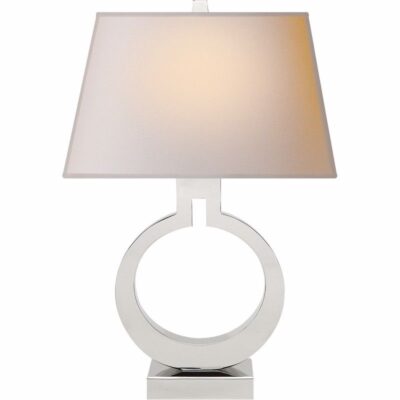 Ring Form--small Table Lamp - Polished Nickel