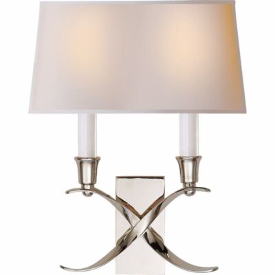 Small Cross Sconce - Polished Nickel