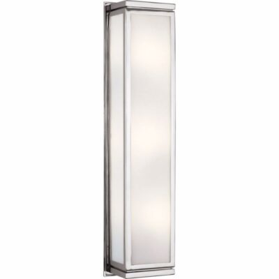 Straight Edge Sconce--medium - Polished Nickel