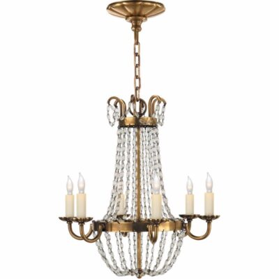Paris Market Chandelier--petite - Antique Burnished Brass