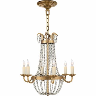 Paris Market Chandelier--petite - Gilded Iron