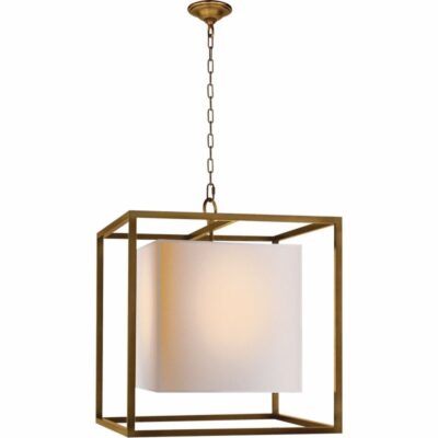 Perfect Square Medium Lantern - Hand-rubbed Antique Brass