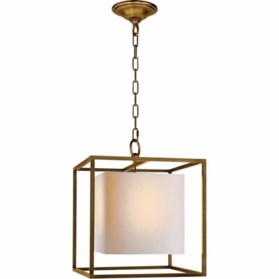 Perfect Square Small Lantern - Hand-rubbed Antique Brass