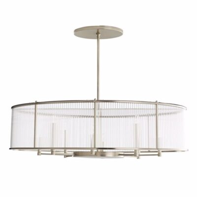 Prism Oval Chandelier - Vintage Silver