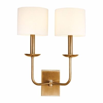 Pristine Double Sconce - Aged Brass