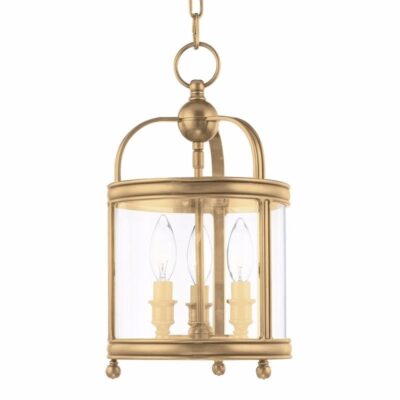 Revere Pendant-round-small - Aged Brass