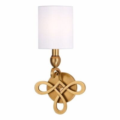 Ribbon Single Sconce - Aged Brass