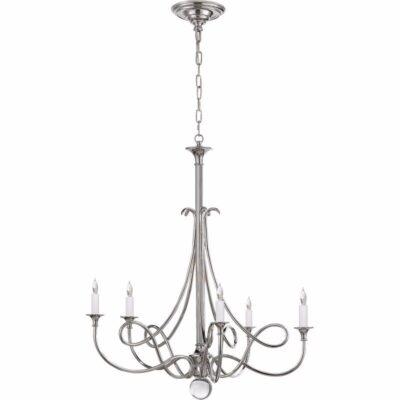 Twist Chandelier - Polished Nickel