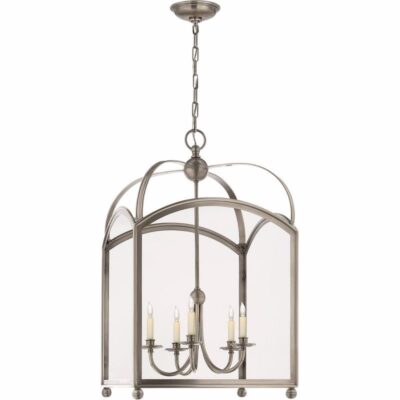 Arch Top Large Lantern - Antique Nickel
