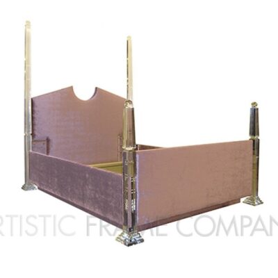 Bed With Lucite Posts  Bed With Lucite Posts